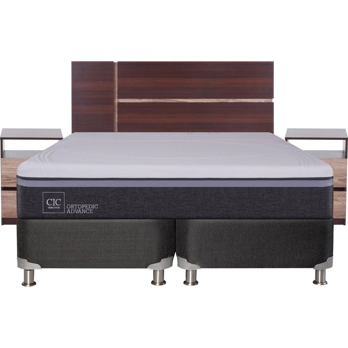 CIC - Box Spring Ortopedic Advance 2 plazas BD + muebles