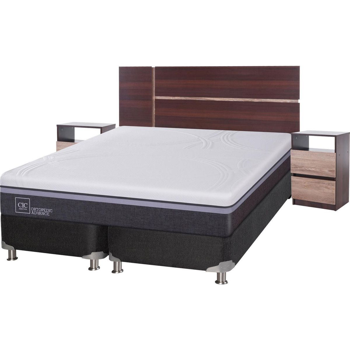 CIC - Box Spring Ortopedic Advance 2 plazas BD + muebles