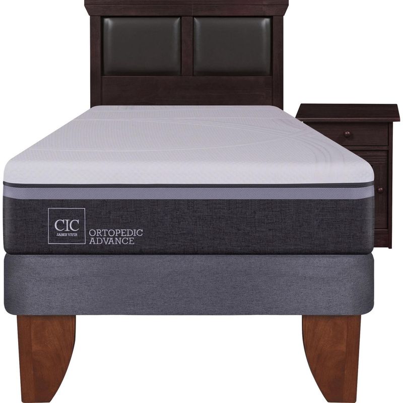 CIC - Cama Europea Ortopedic Advance 1.5 plazas  + muebles