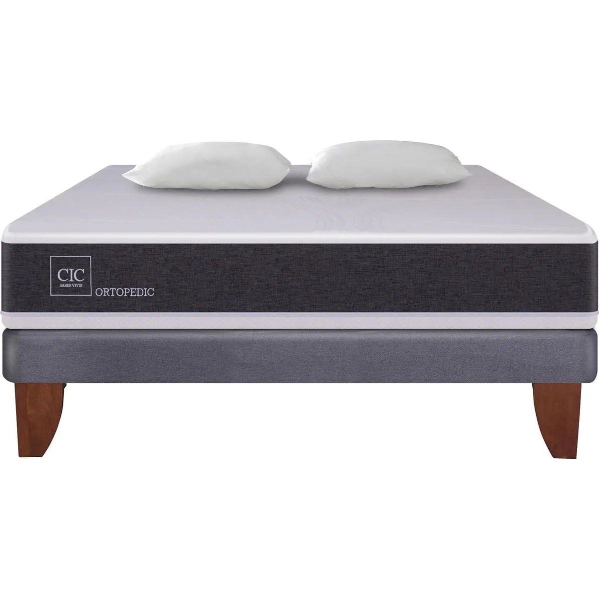 CIC - Cama Europea New Ortopedic 2 plazas BN + 2 almohadas