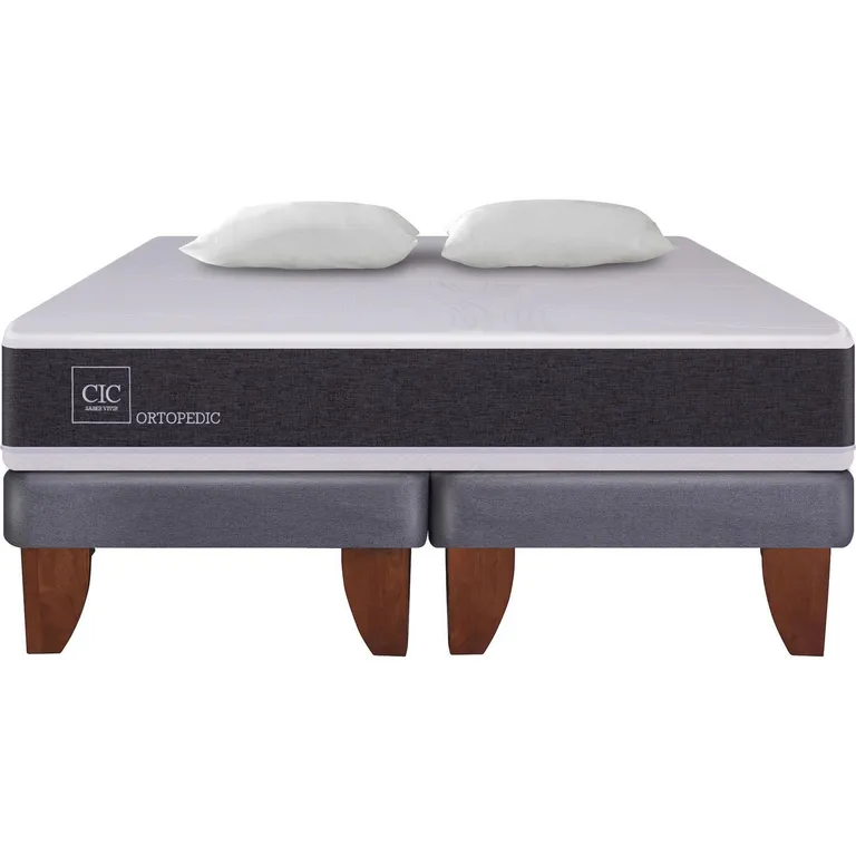 CIC Cama Europea New Ortopedic King + 2 Almohadas
