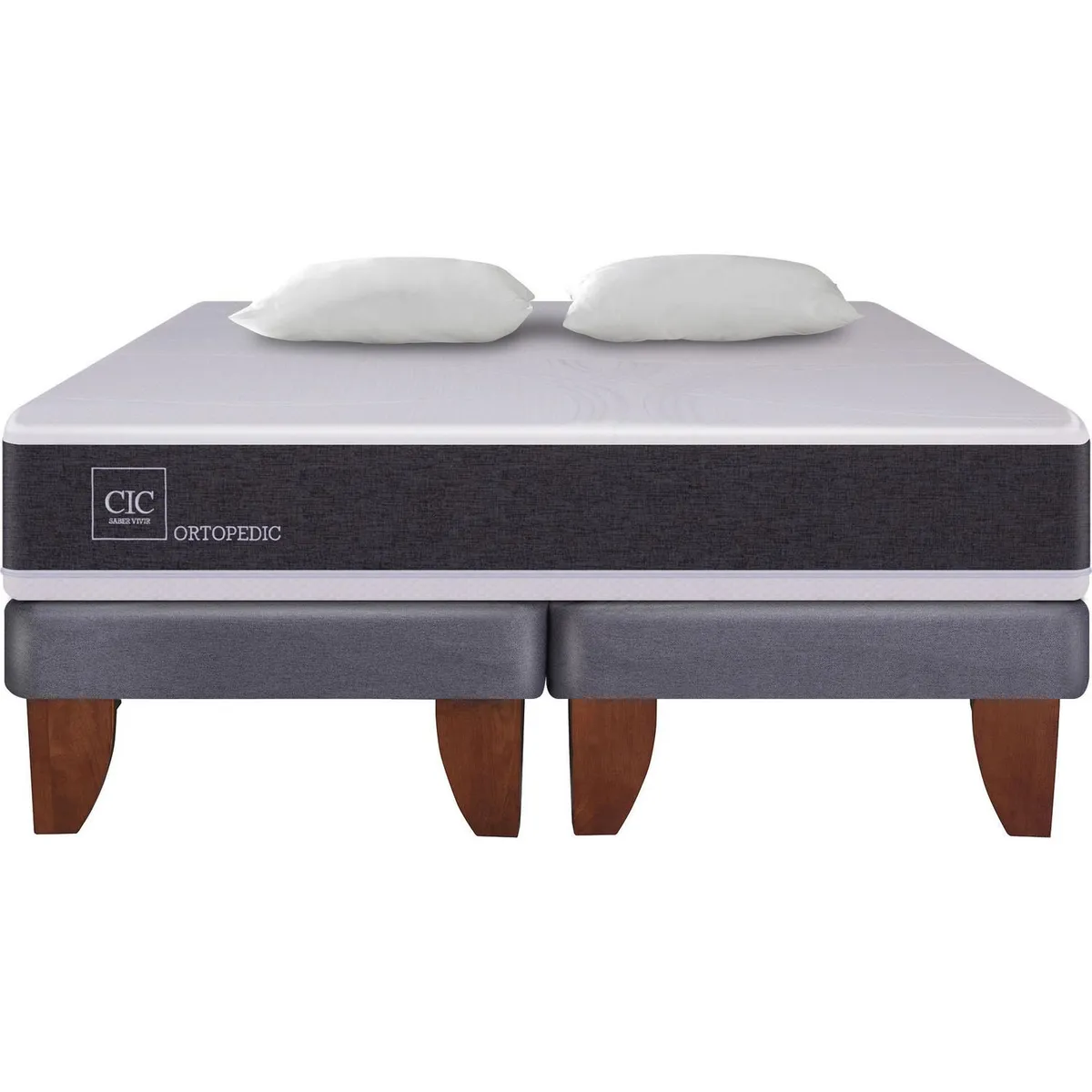CIC - Cama Europea New Ortopedic King + 2 almohadas
