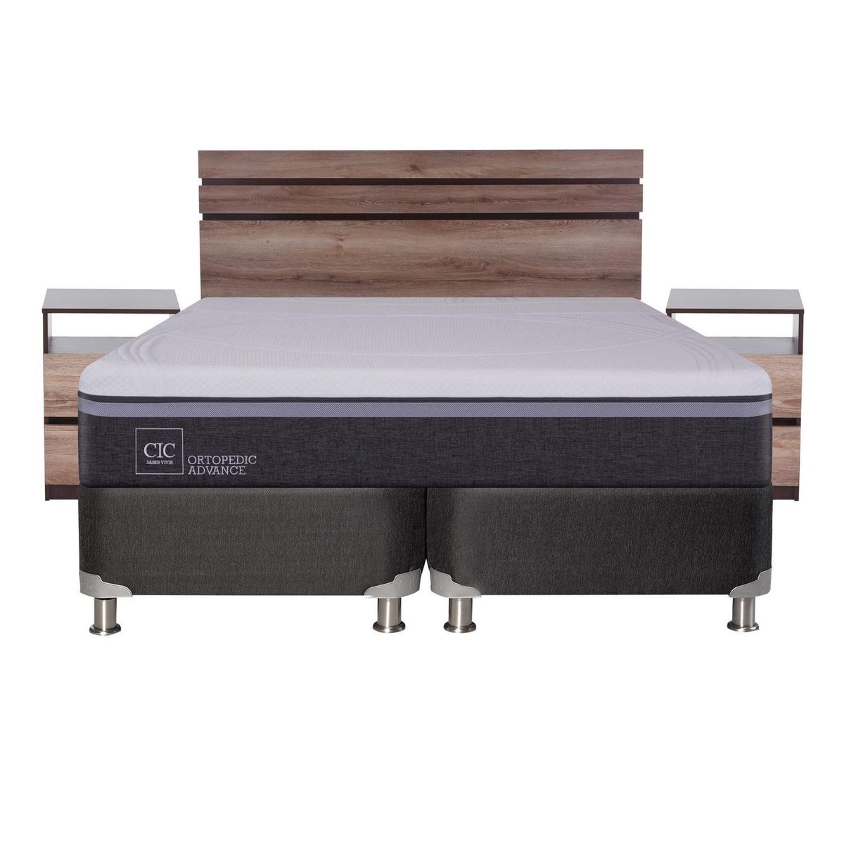 CIC - Box Spring Ortopedic Advance King BD + muebles