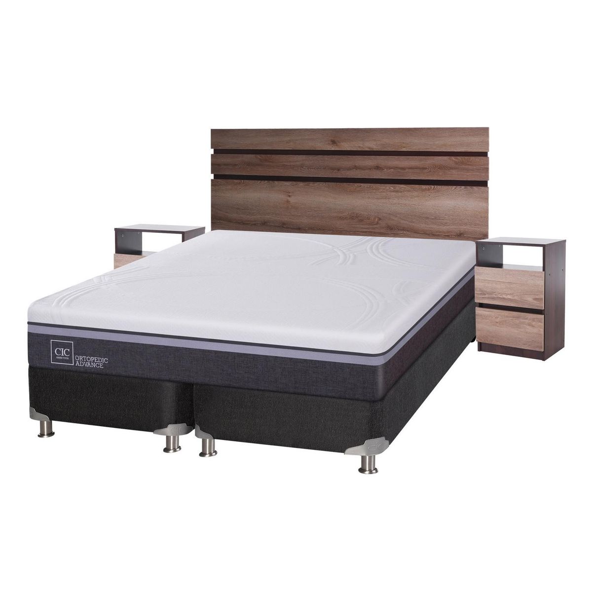 CIC - Box Spring Ortopedic Advance King BD + muebles