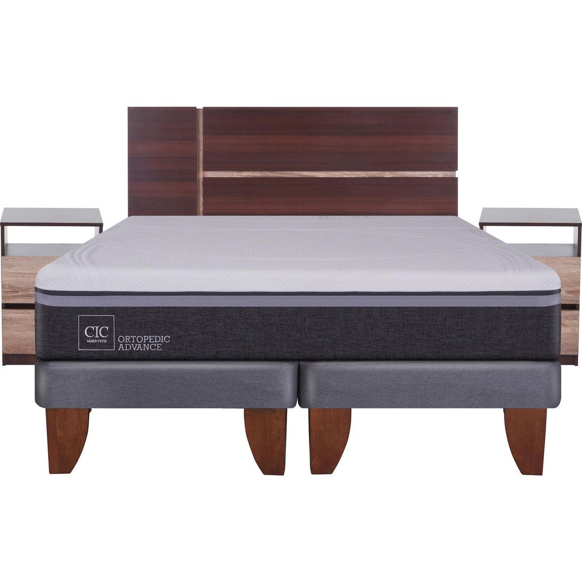 CIC - Cama Europea Ortopedic Advance 2 plazas BD + muebles