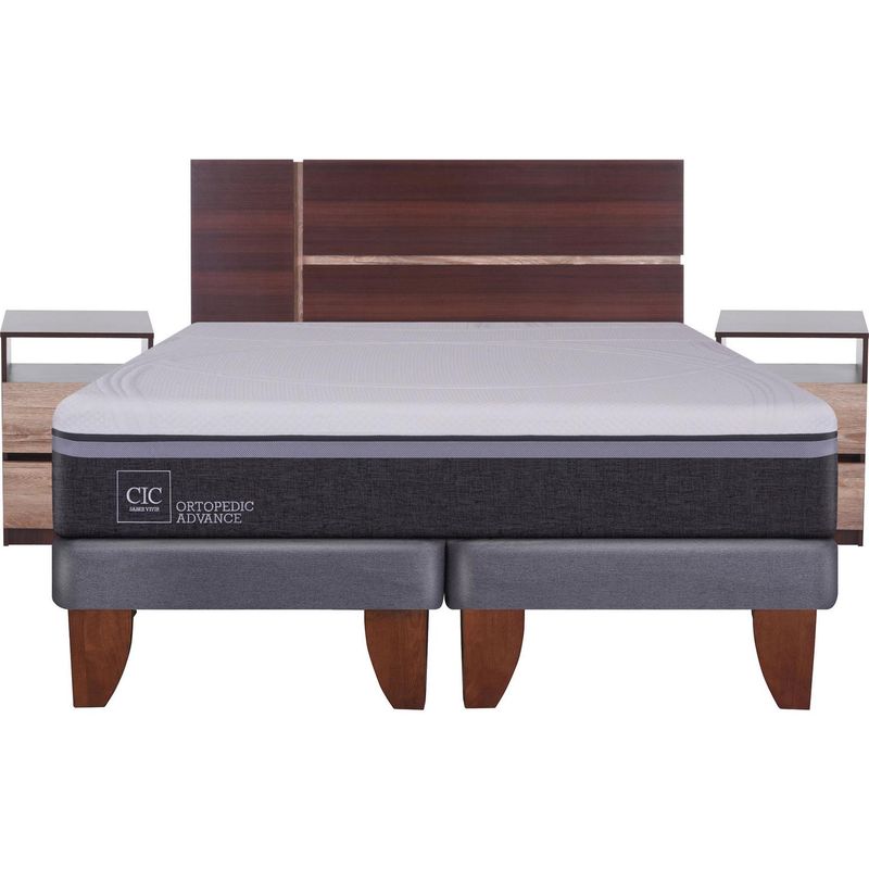 CIC - Cama Europea Ortopedic Advance 2 plazas BD + muebles