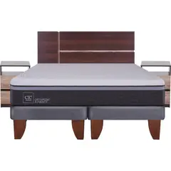 CIC - Cama Europea Ortopedic Advance King + muebles