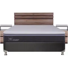 CIC - Box Spring Ortopedic Advance 2 plazas BN + muebles
