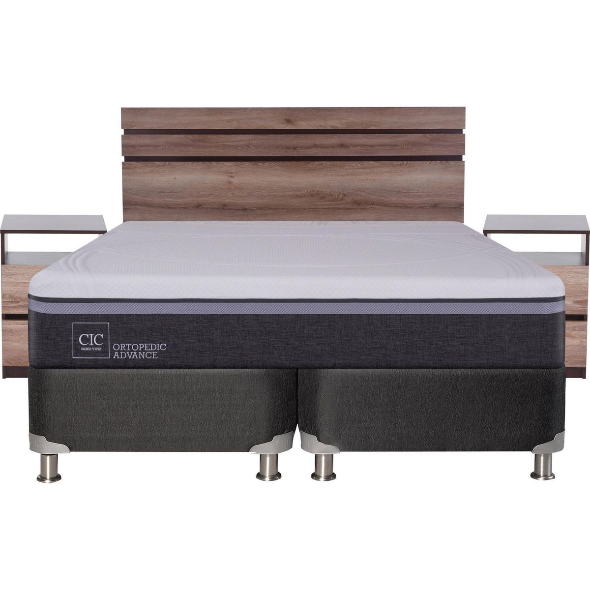 CIC - Box Spring Ortopedic Advance 2 plazas BD + muebles