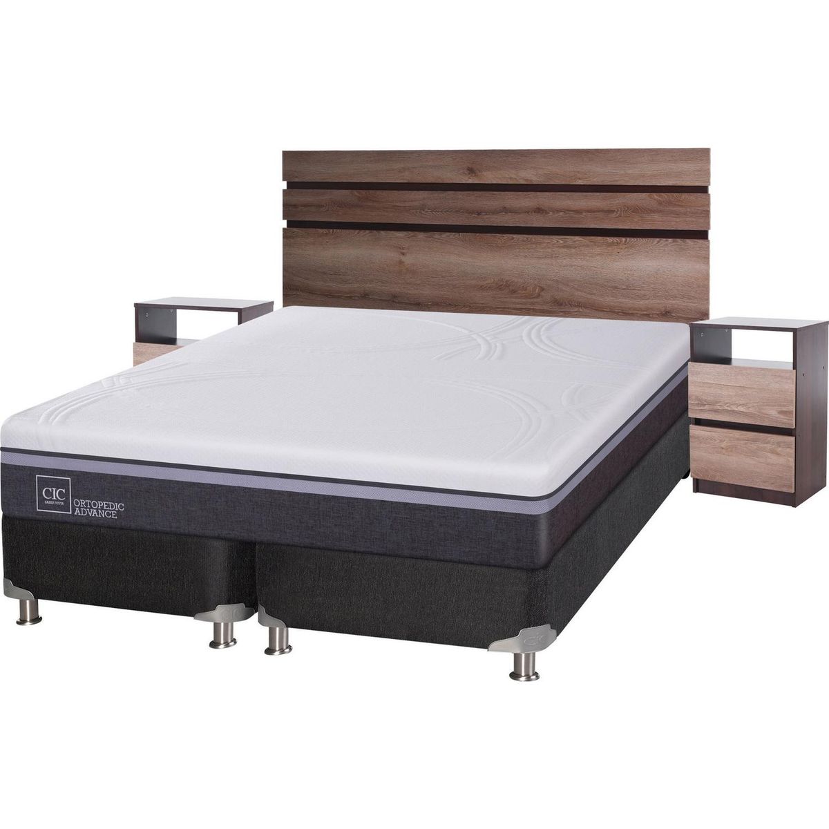 CIC - Box Spring Ortopedic Advance 2 plazas BD + muebles