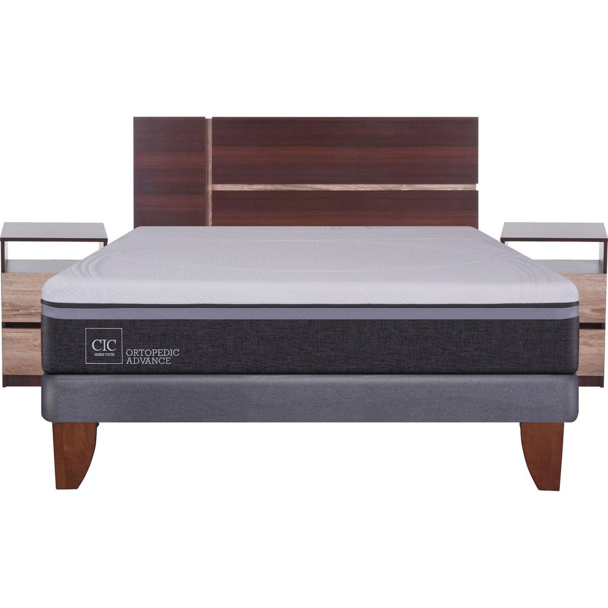 CIC - Cama Europea Ortopedic Advance 2 plazas BN + muebles