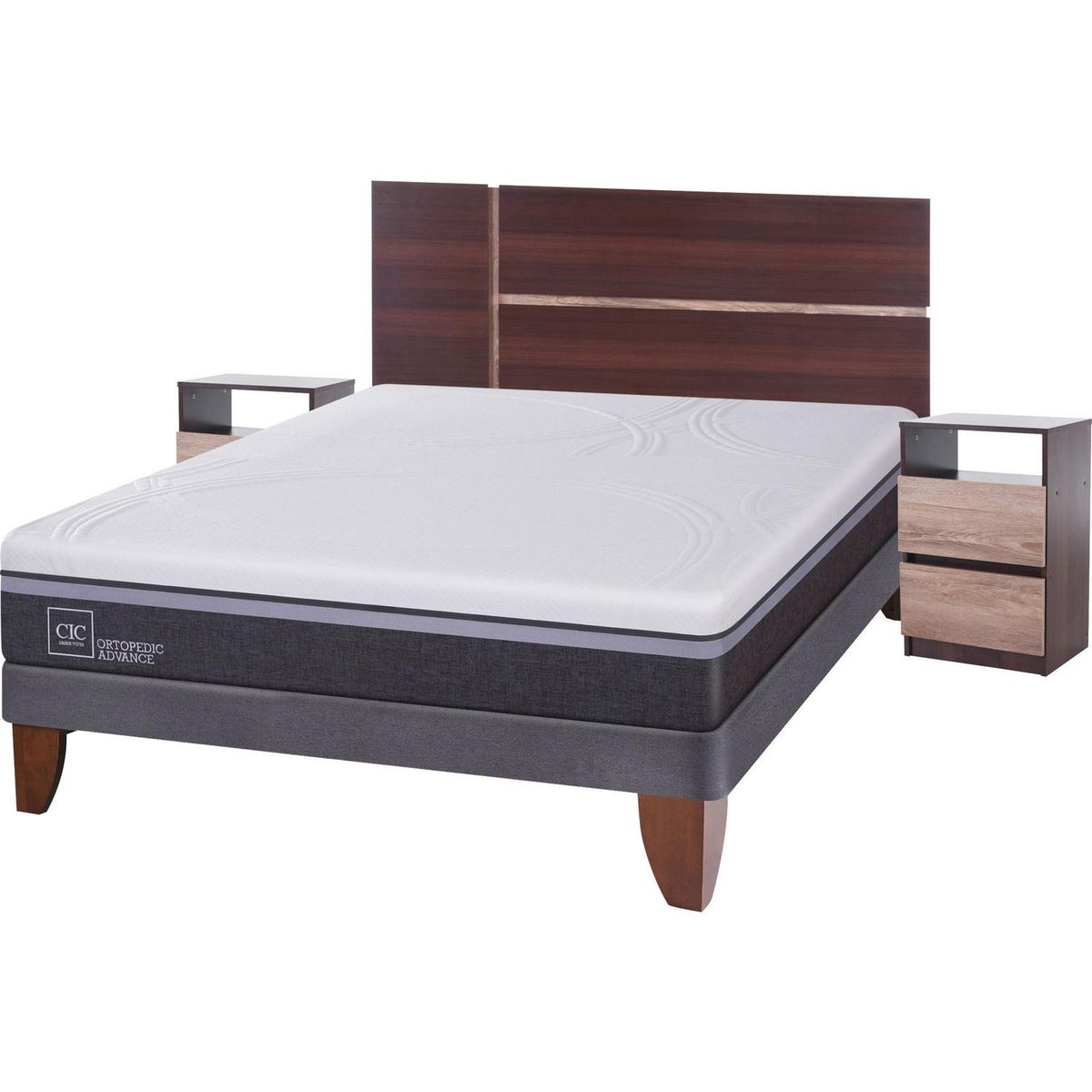 CIC - Cama Europea Ortopedic Advance 2 plazas BN + muebles