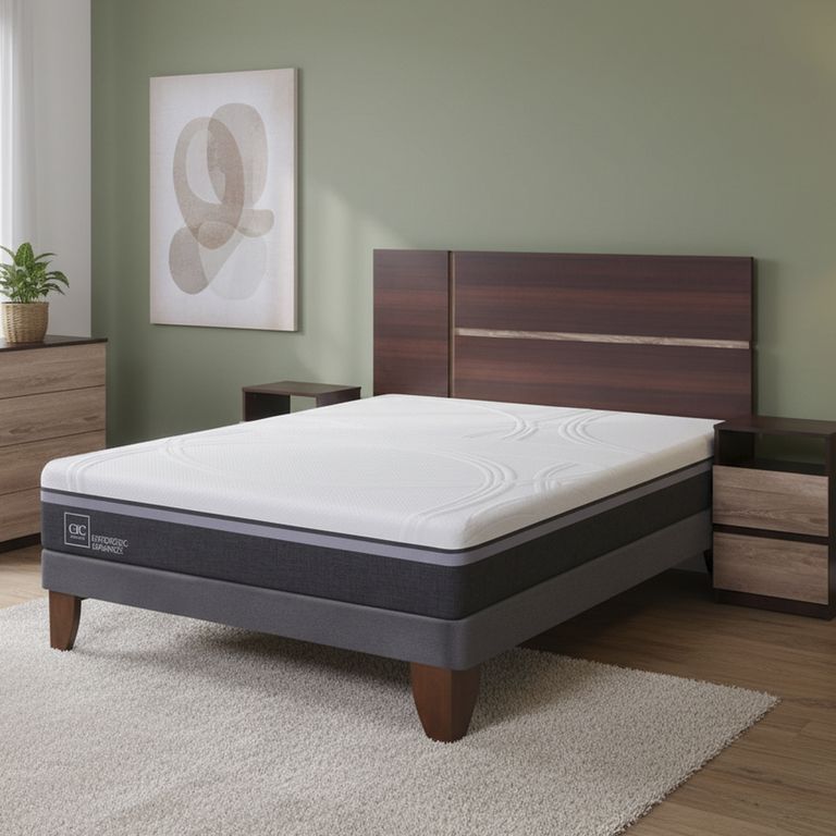 CIC Cama Europea Ortopedic Advance 2 Plazas Bn + Muebles