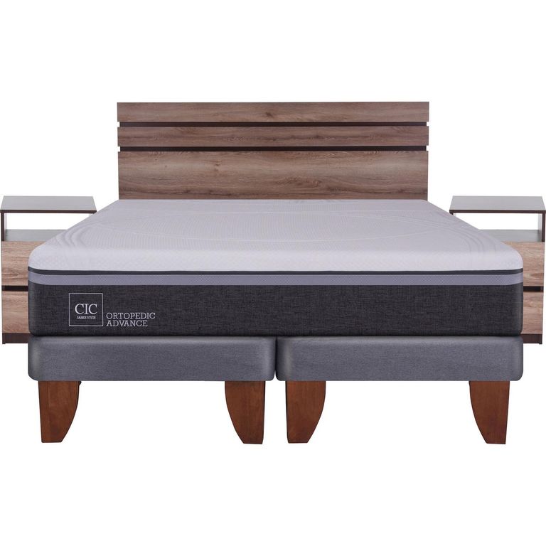 Cama Europea Ortopedic Advance King + Muebles