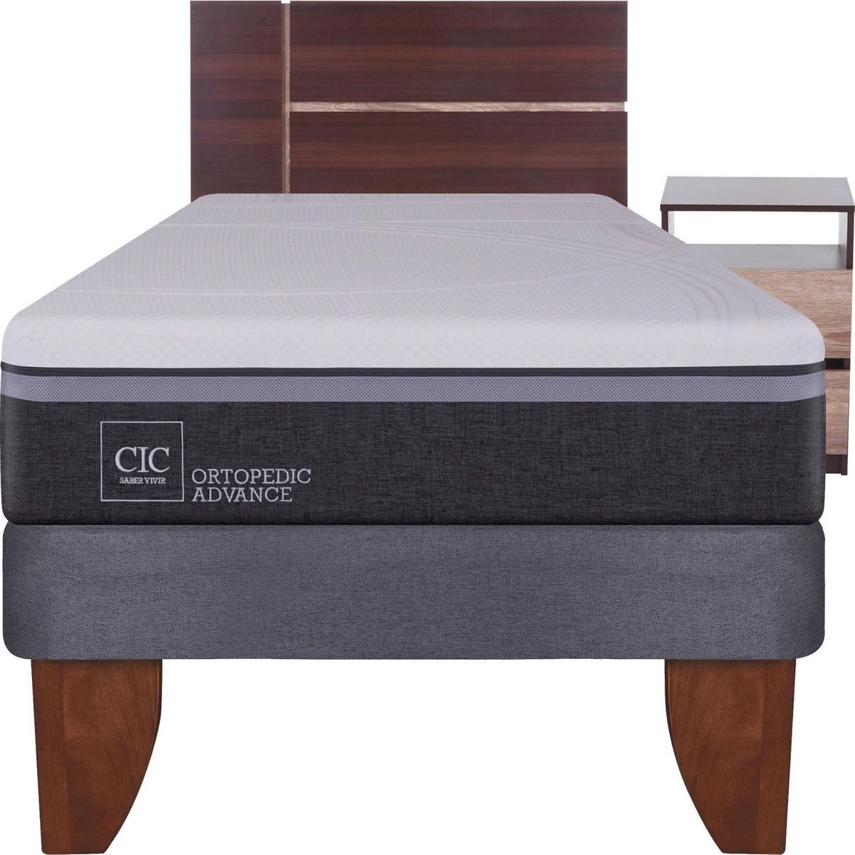 CIC - Cama Europea Ortopedic Advance 1.5 plazas + muebles