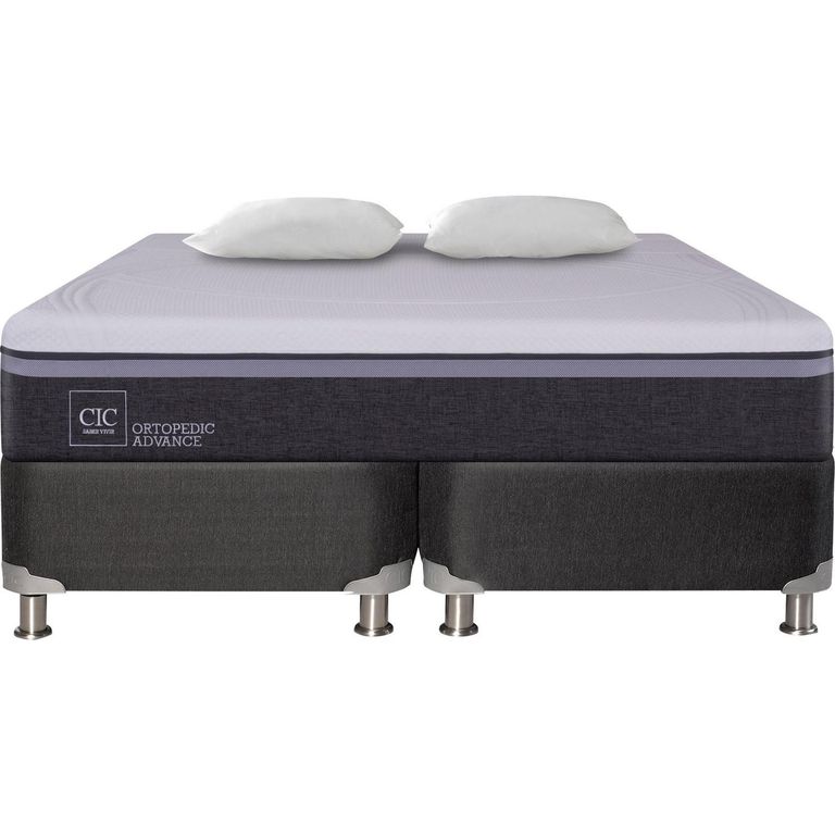CIC Box Spring Ortopedic Advance 2 Plazas Bd + 2 Almohadas