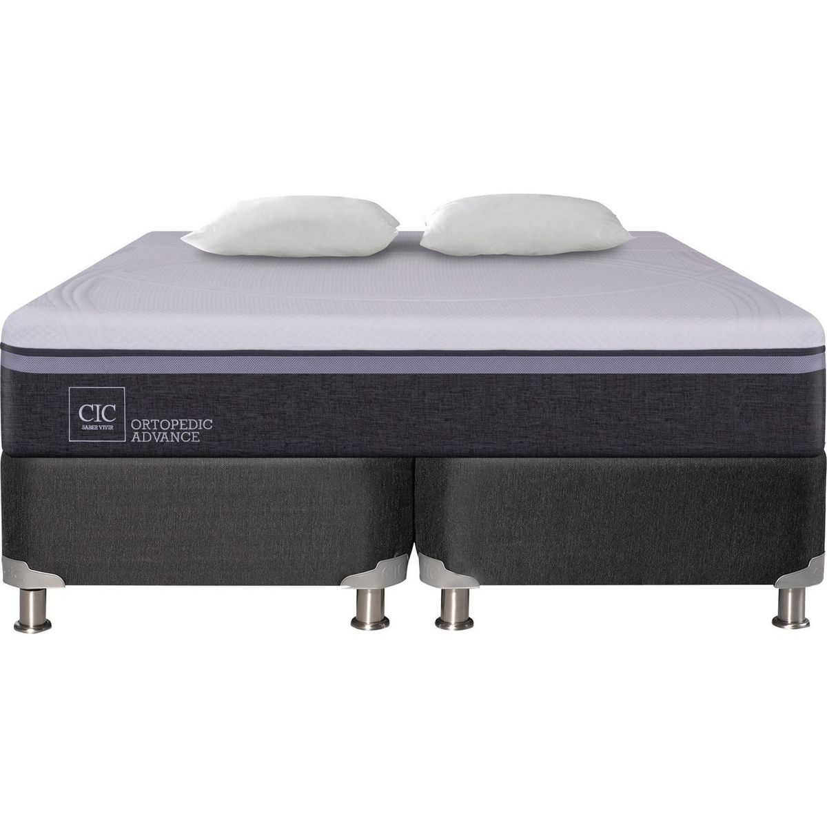 CIC - Box Spring Ortopedic Advance 2 plazas BD + 2 almohadas