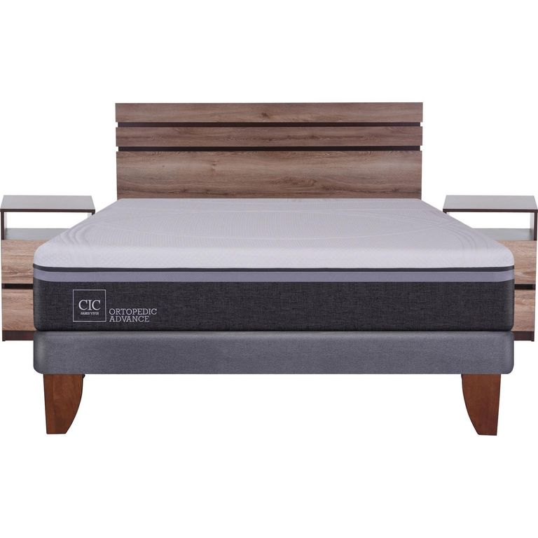 Cama Europea Ortopedic Advance 2 Plazas Bn + Muebles