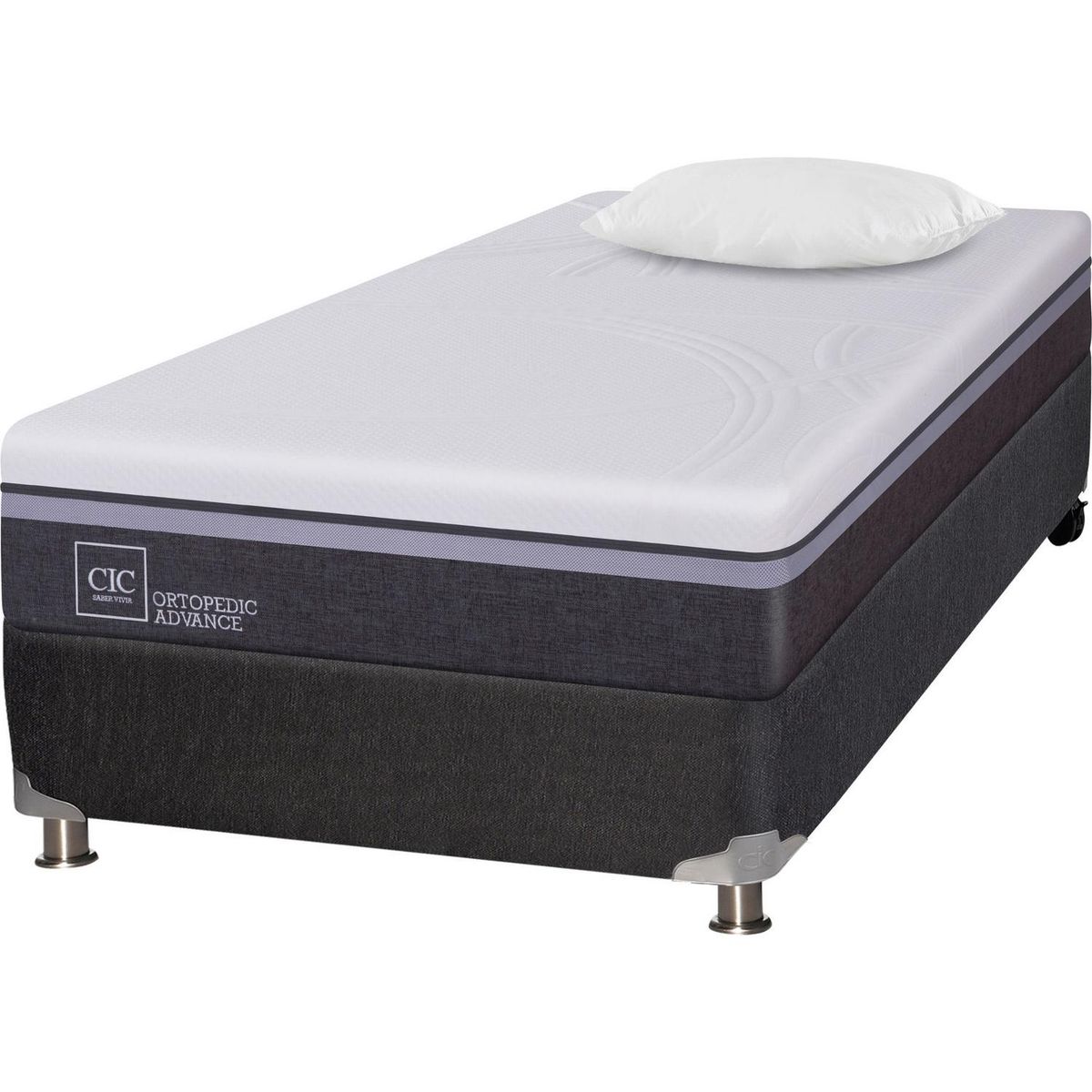 CIC - Box Spring Ortopedic Advance 1.5 plazas BN + almohada