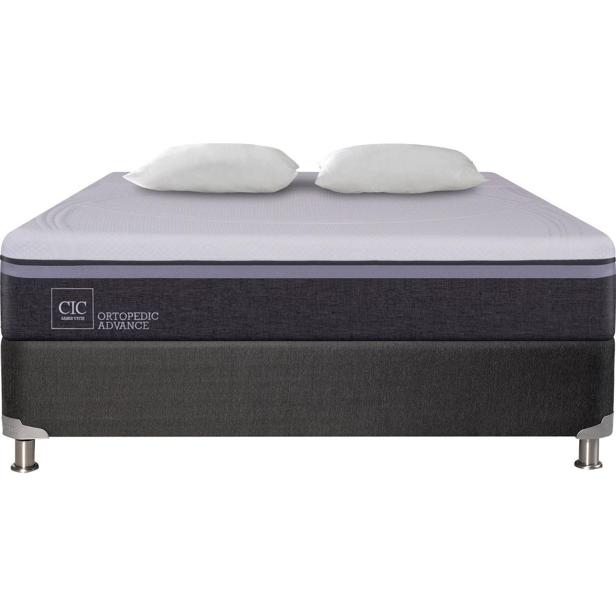CIC - Box Spring Ortopedic Advance 2 plazas BN + 2 almohadas
