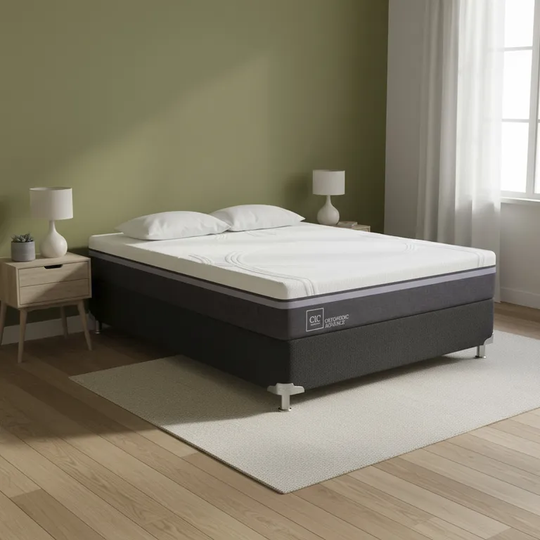 Box Spring Ortopedic Advance 2 Plazas Bn + 2 Almohadas