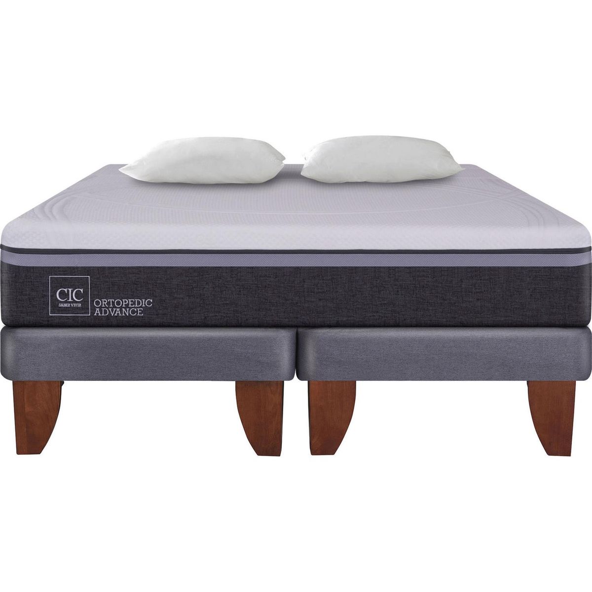 CIC - Cama 2 plazas Europea New Ortopedic Advance gris