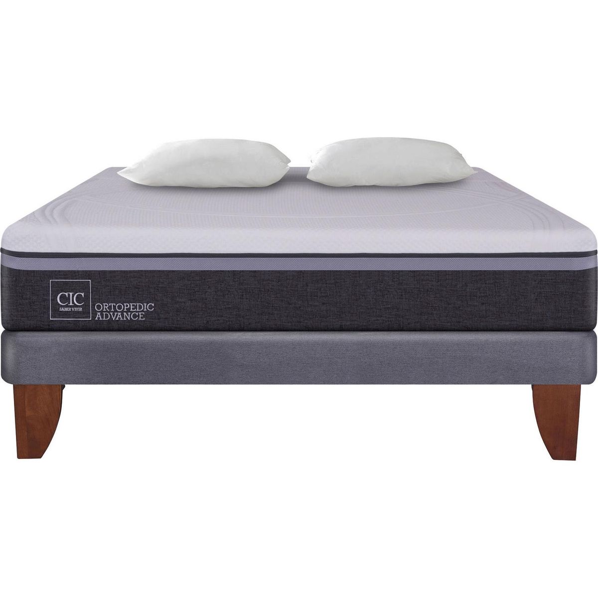 CIC - Cama Europea Ortopedic Advance 2 plazas BN + 2 almohadas