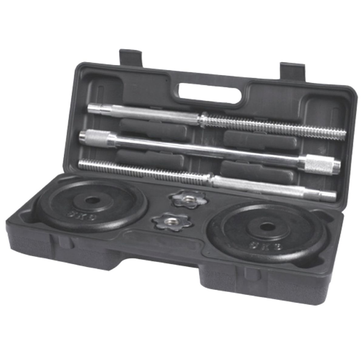 LIVEUP - Maleta Set mancuernas 25 kg acero