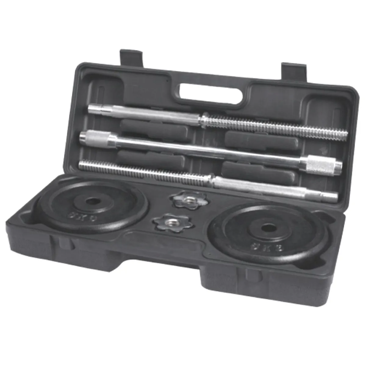 LIVEUP - Maleta Set mancuernas 25 kg acero