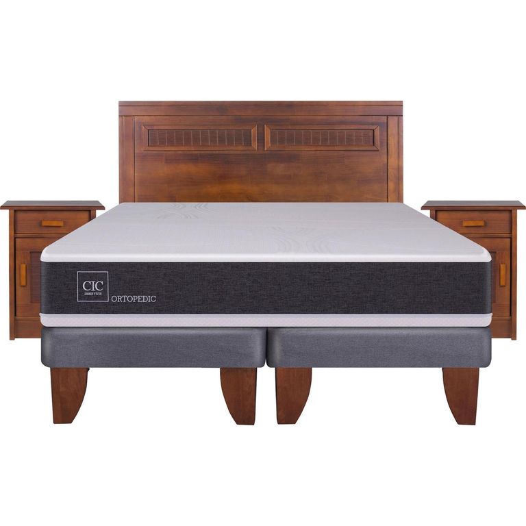 Cama Europea New Ortopedic King + Muebles