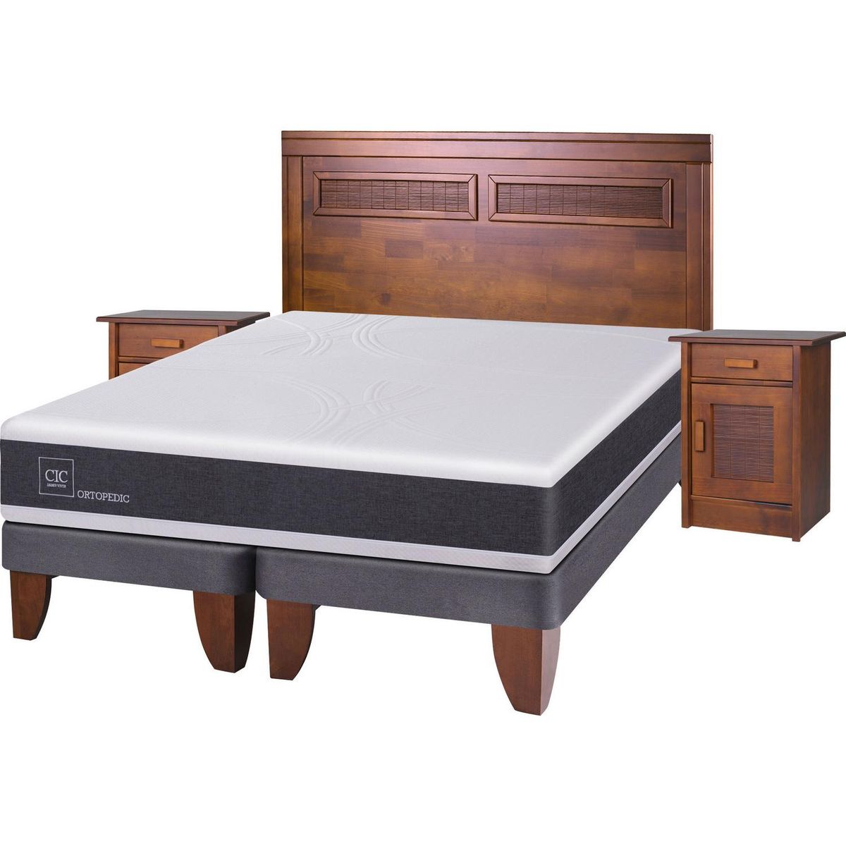 CIC - Cama Europea New Ortopedic King + muebles