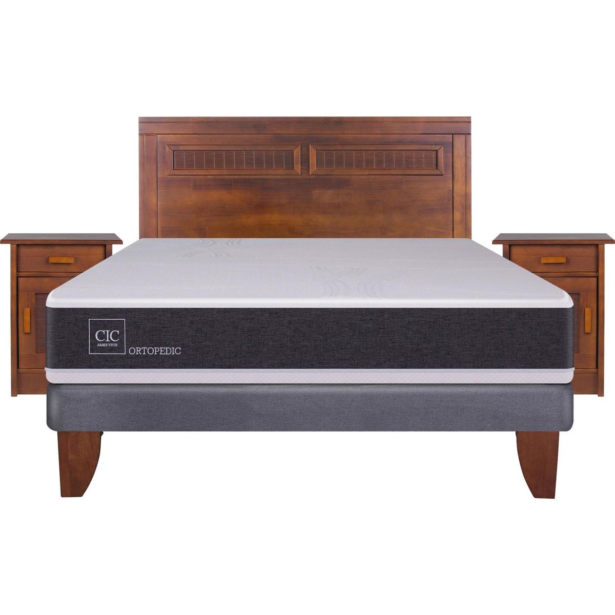 CIC - Cama europea Milan 2 plazas + Muebles