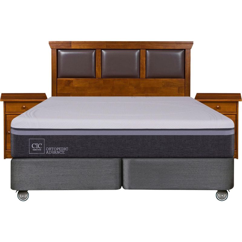 CIC - Box Spring Ortopedic Advance King BD + muebles