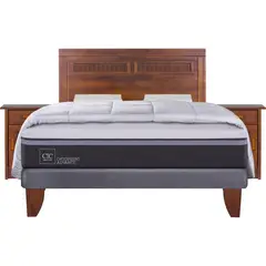 CIC - Cama Europea Ortopedic Advance 2 plazas BN + muebles + 2 almohadas