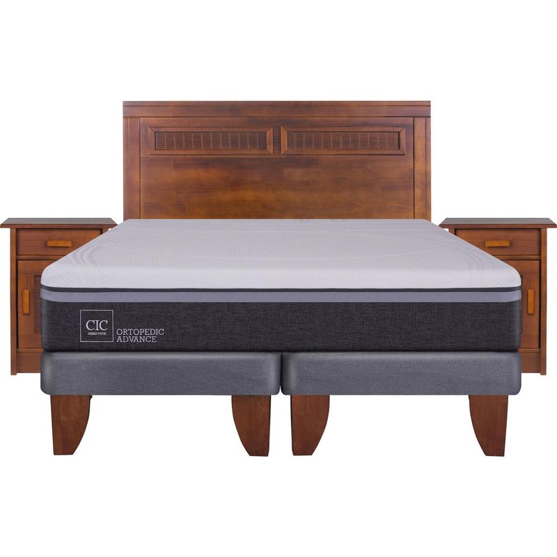 CIC - Cama Europea Ortopedic Advance 2 plazas BD + muebles