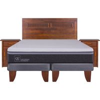 Cama Europea Ortopedic Advance King + Muebles