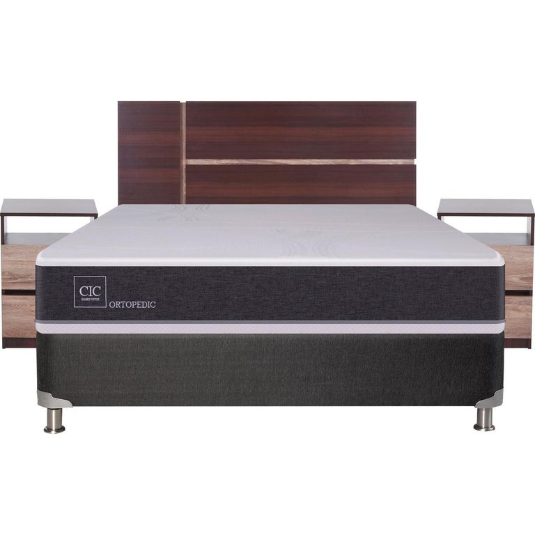 Box Spring New Ortopedic 2 Plazas Bn + Muebles