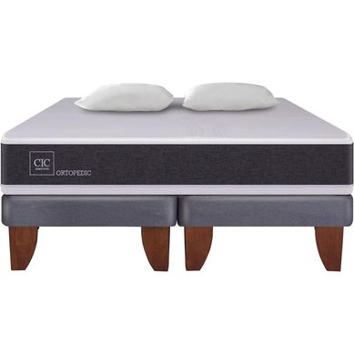 Cama Europea New Ortopedic 2 plazas BD + 2 almohadas