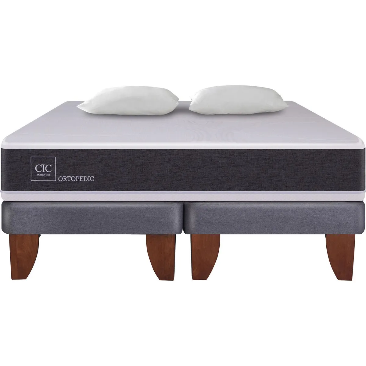 CIC - Cama Europea New Ortopedic 2 plazas BD + 2 almohadas