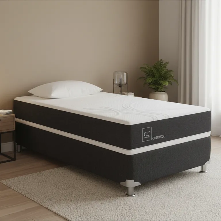 CIC Box Spring New Ortopedic 1.5 Plazas Bn + Almohada