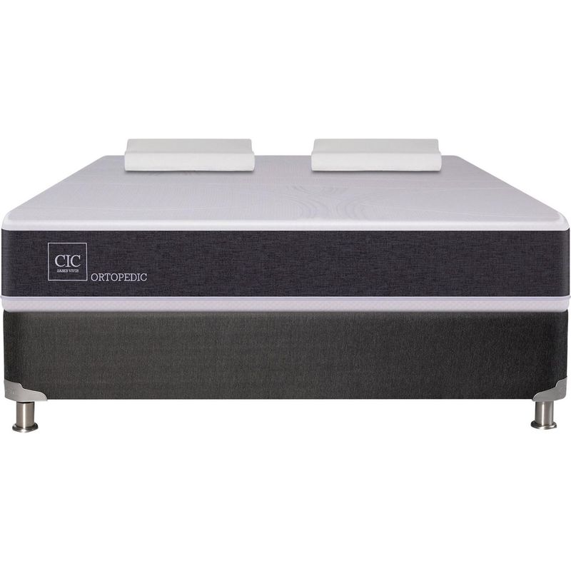 CIC - Box Spring New Ortopedic 2 plazas BN + 2 almohadas