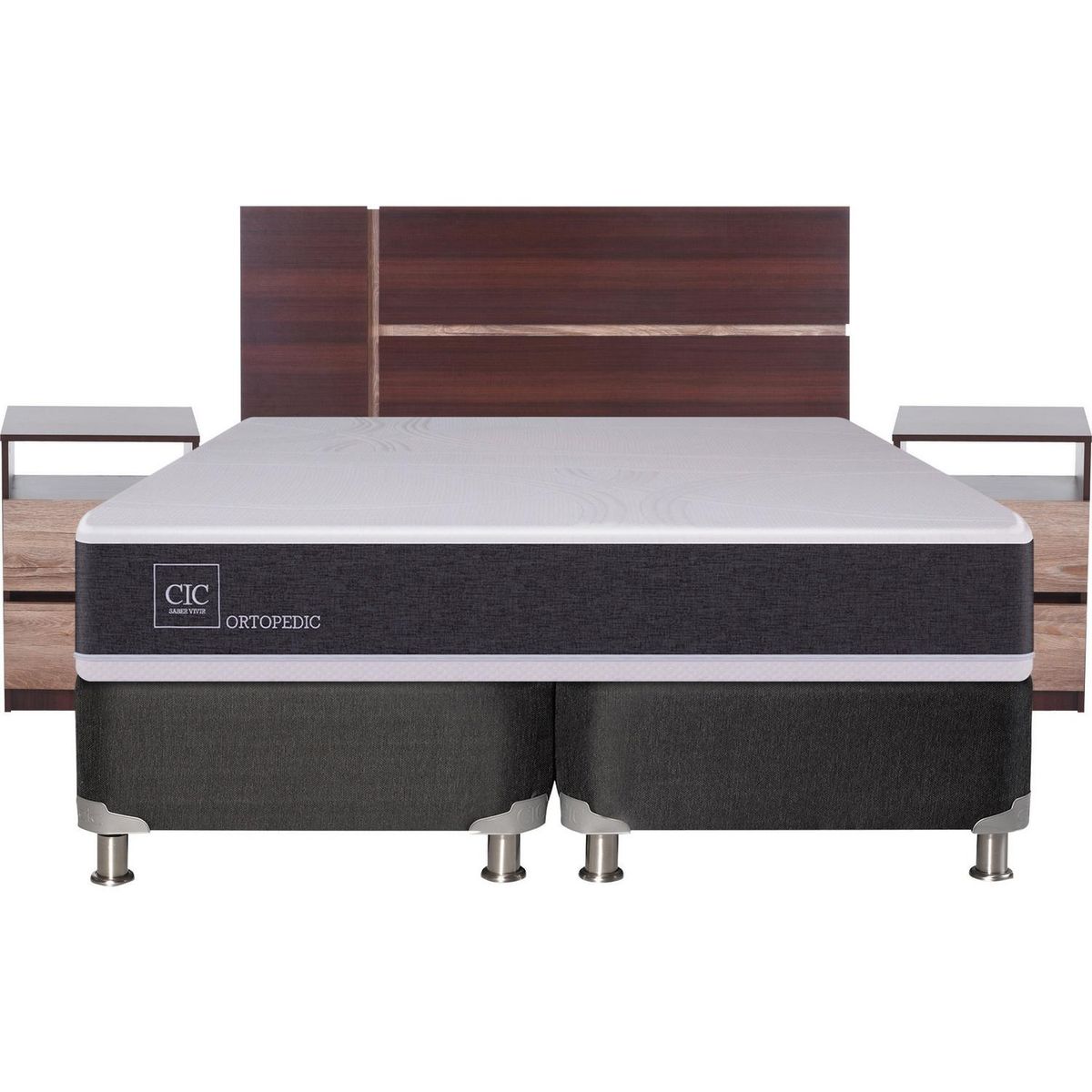 CIC - Box Spring New Ortopedic King BD + muebles