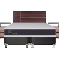 CIC - Box Spring New Ortopedic King BD + muebles