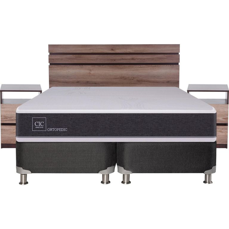 Box Spring New Ortopedic King Bd + Muebles