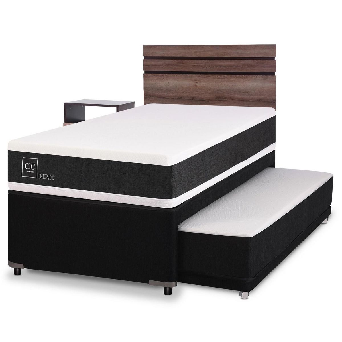 CIC - Cama Nido Ortopedic 1.5 Plazas + Muebles