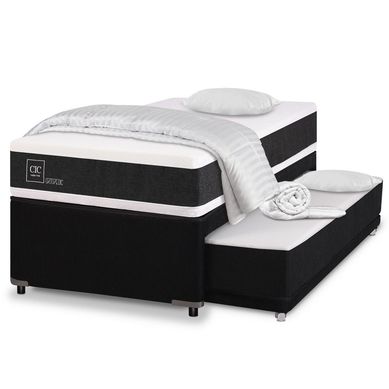 Divan Ortopedic Black 1.5 plazas + 2 almohadas + 2 plumones