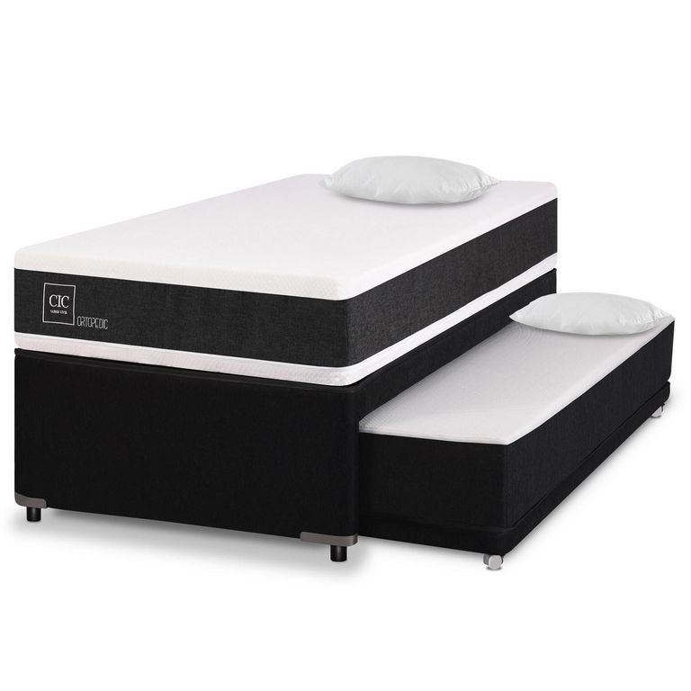 Diván Ortopedic Black 1.5 Plazas + 2 Almohadas