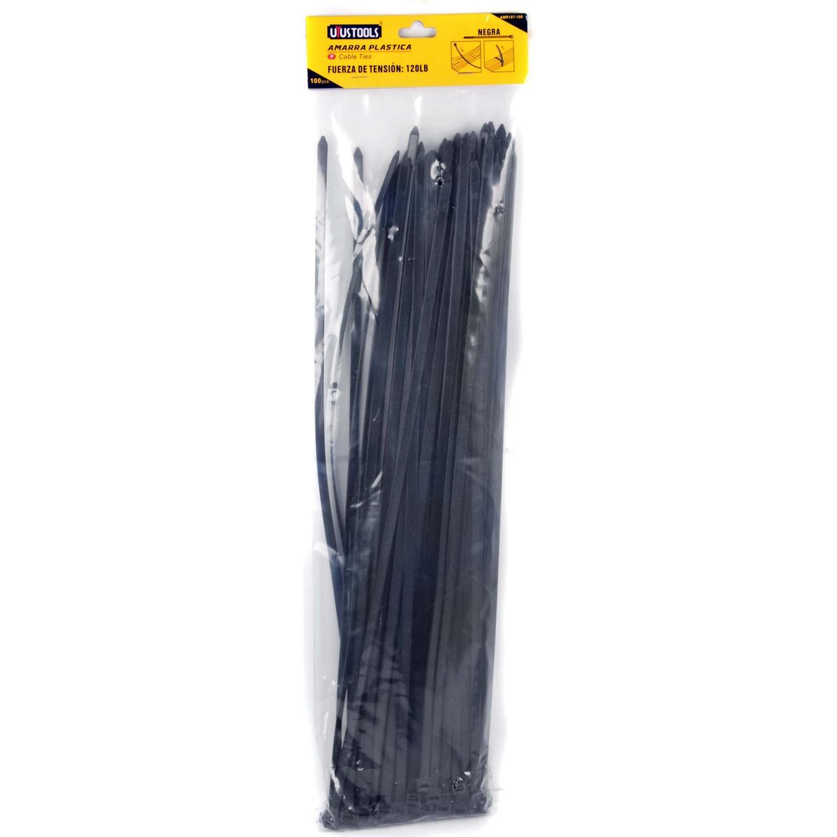 Amarra cables 7,5x500 mm Negro, marca GRUPO UYUSA UYUSTOOLS - Foto 2