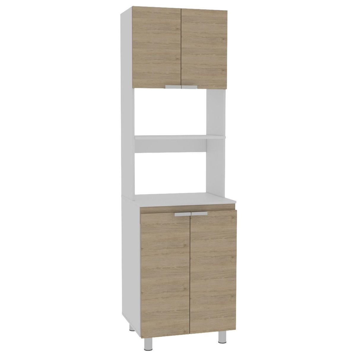 TUHOME - Mueble de cocina 60x51,3x205 cm Oak/blanco