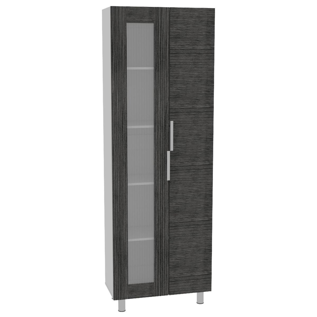 TUHOME - Mueble de cocina 70x35,8x205 cm Gris/blanco